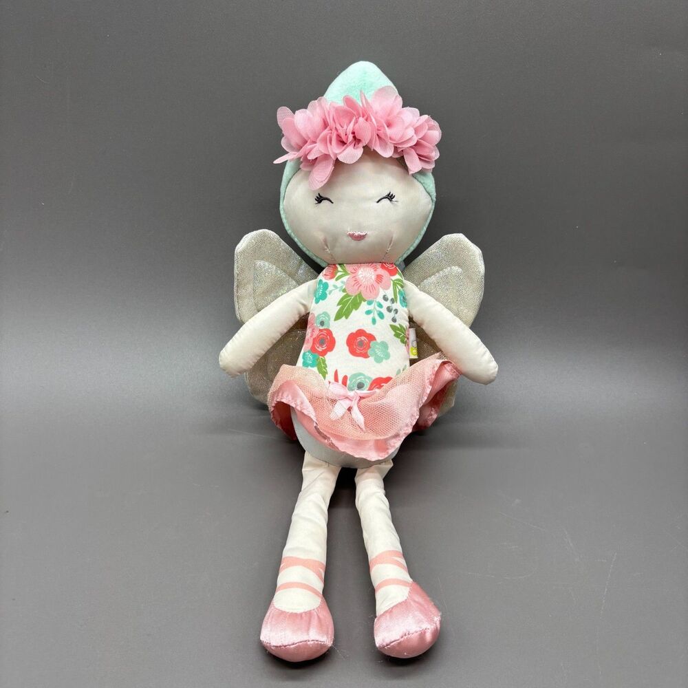 Baby Stroller Toy Goldbug Floral Fairy Angel Plush Hanging Activity Doll Crinkle